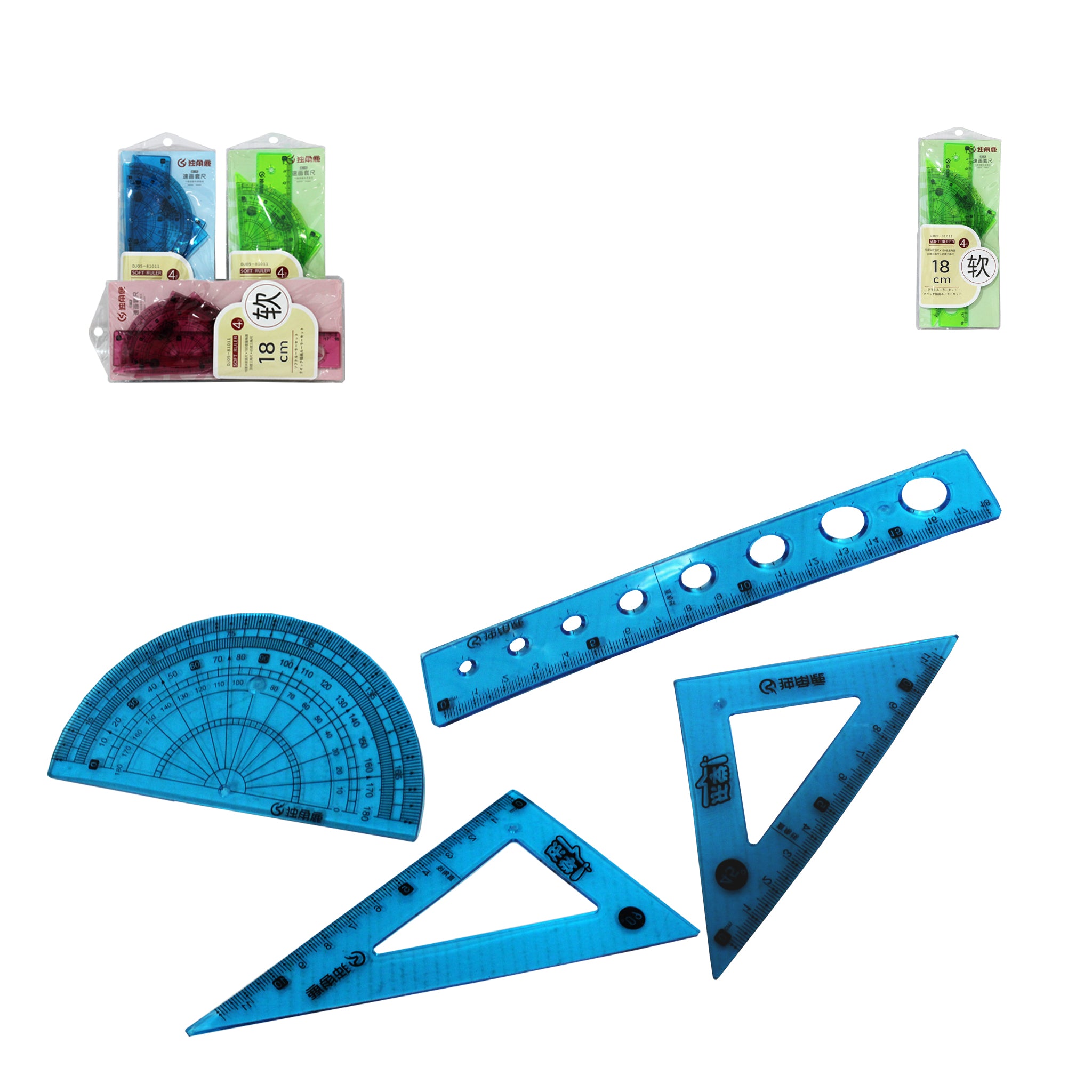 Juego  De Geometría 18cm 4PCS