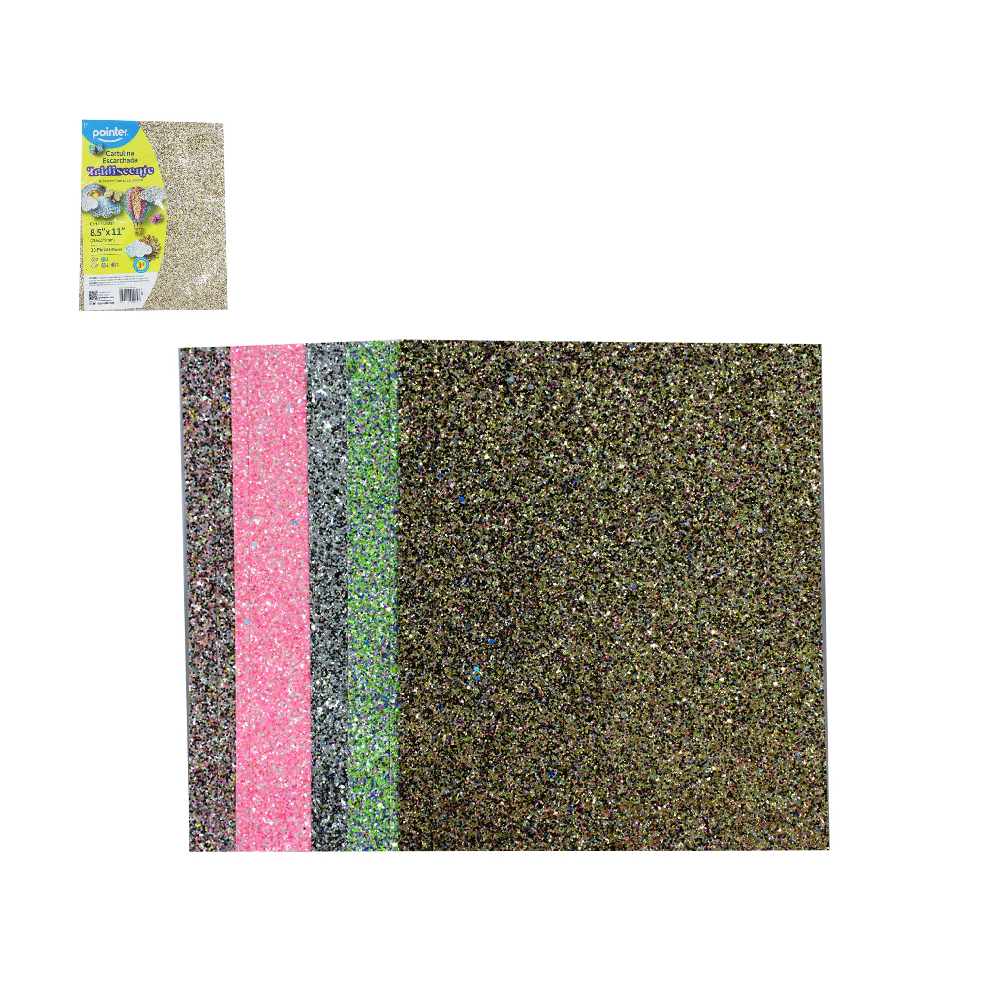 Block De Cartulina Escarchada 8.5 X 11
