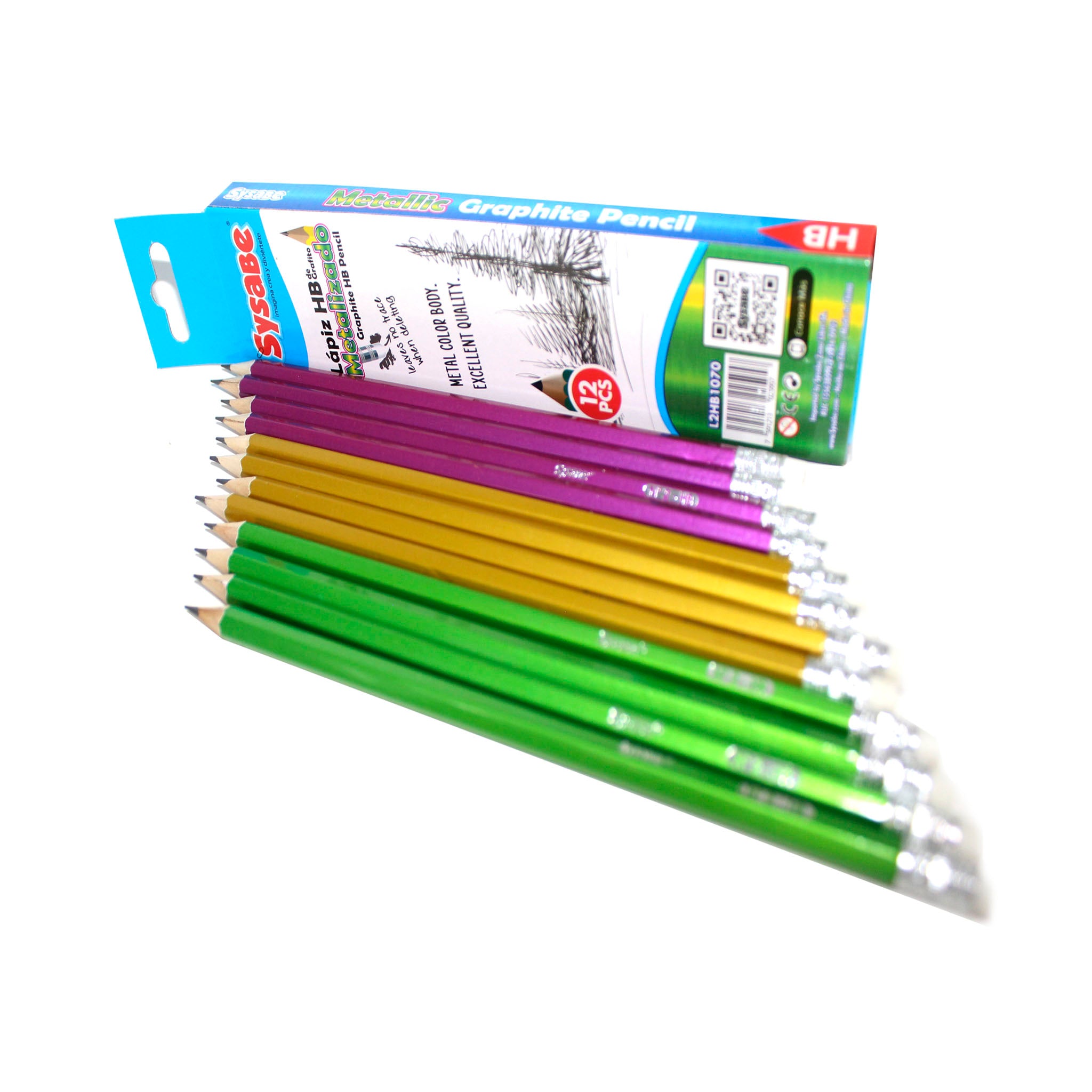 Lápiz HB 12PCS (Metálico)