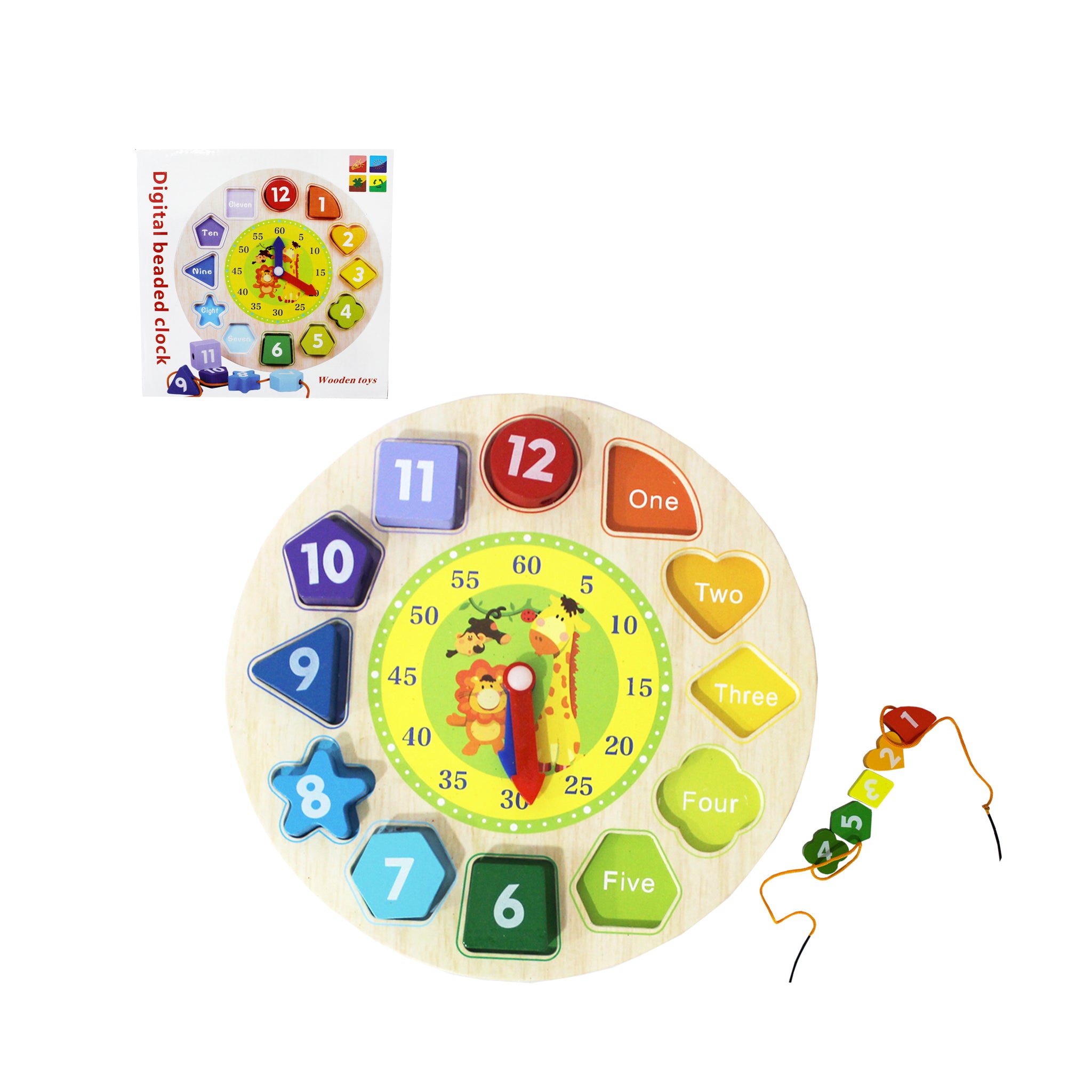 Reloj De Madera Para Aprendizaje