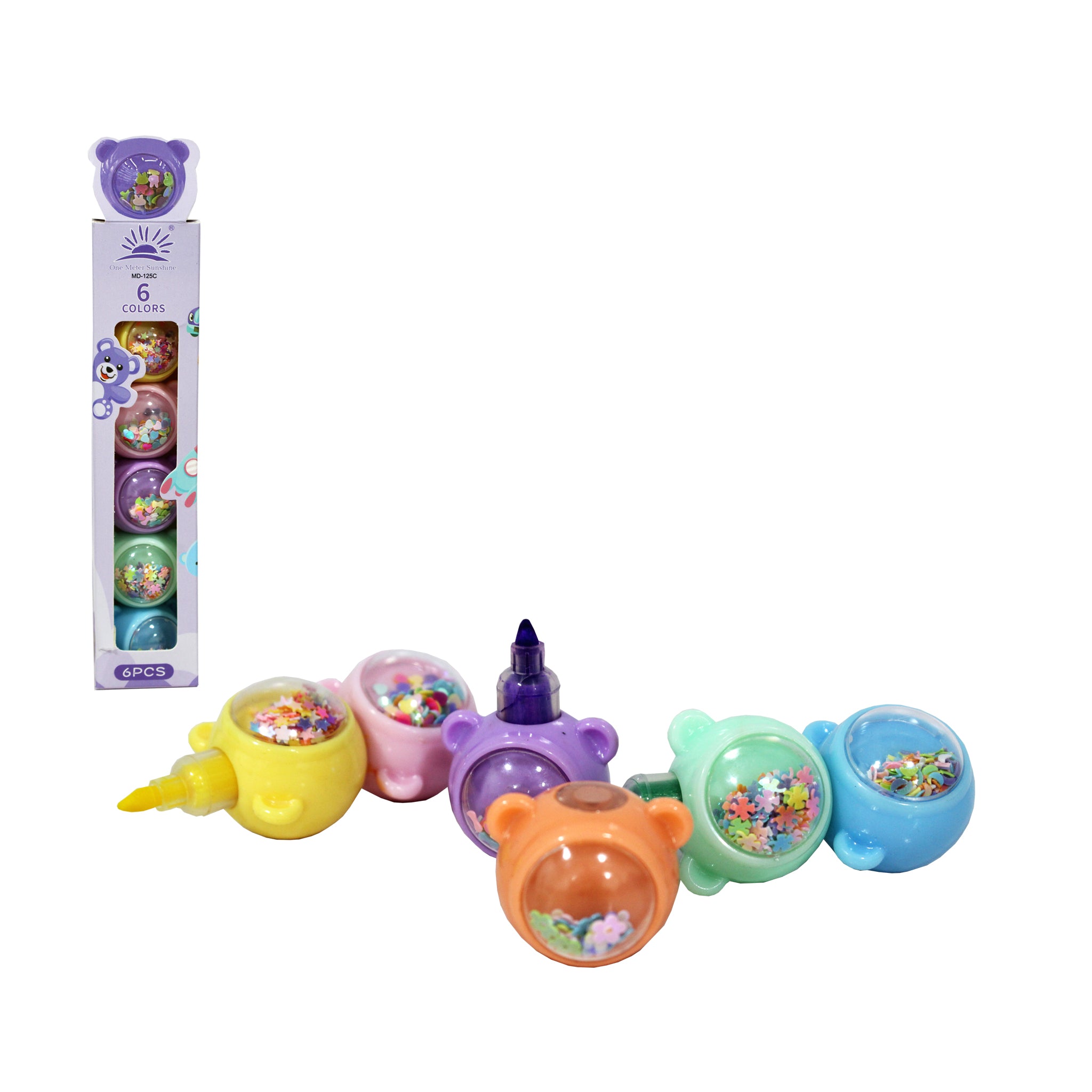 Resaltadores 6 Colores Con Forma (Oso)