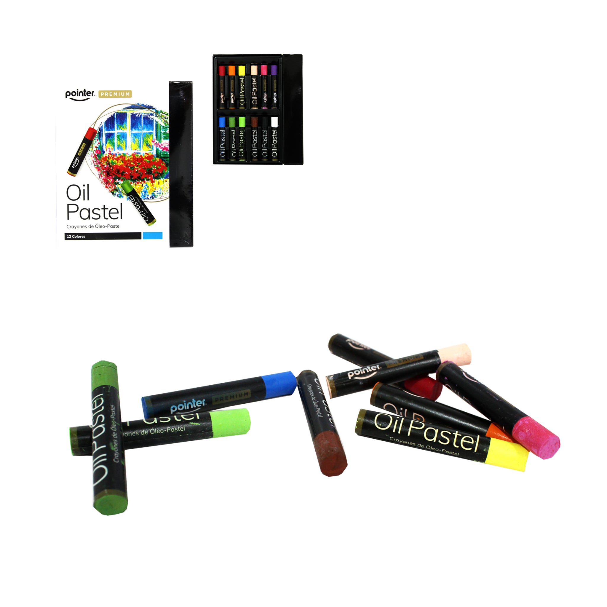 Crayones De Oleo Colores Pastel 12PCS