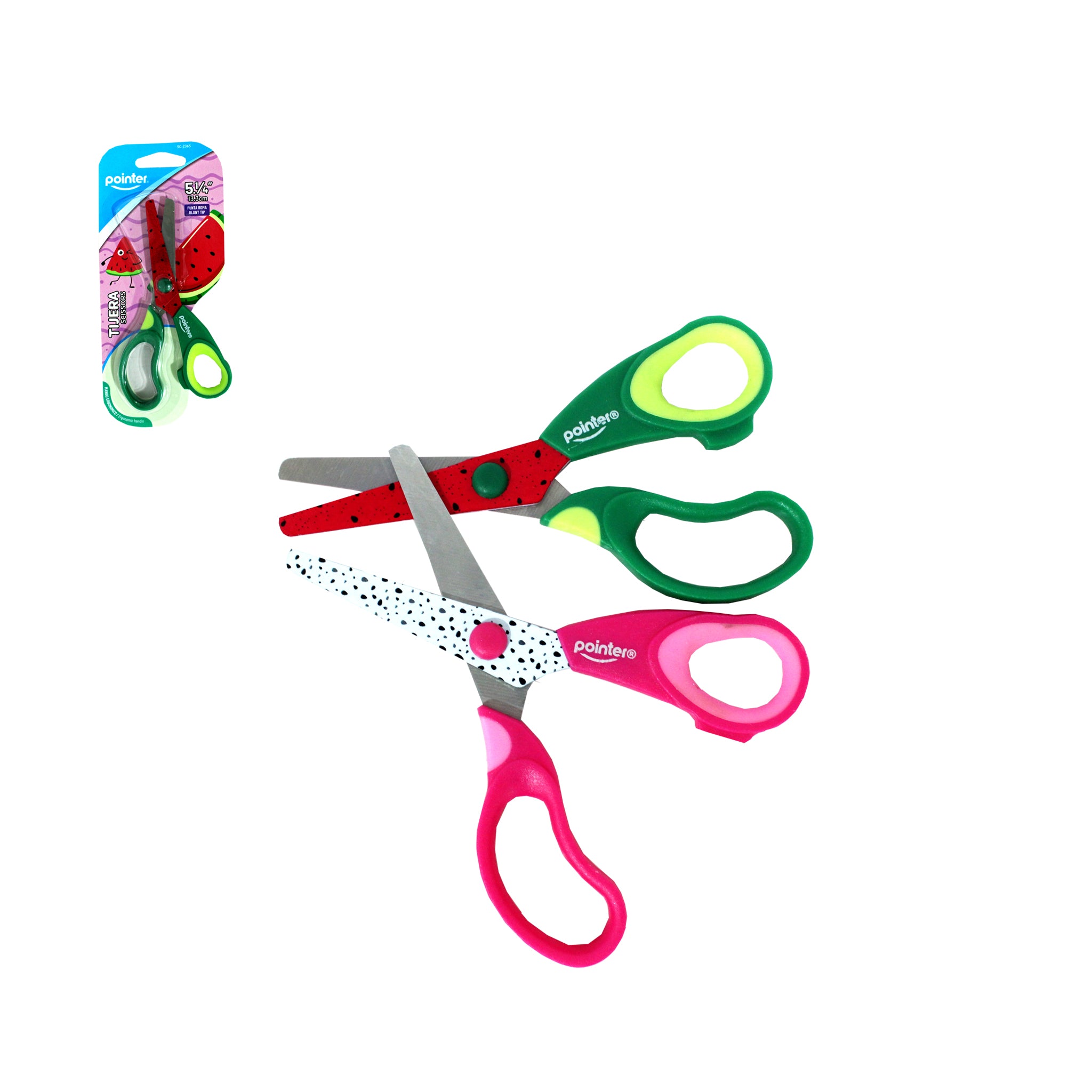 Tijera Punta Redonda 5-1/4" (Diseños De Frutas)