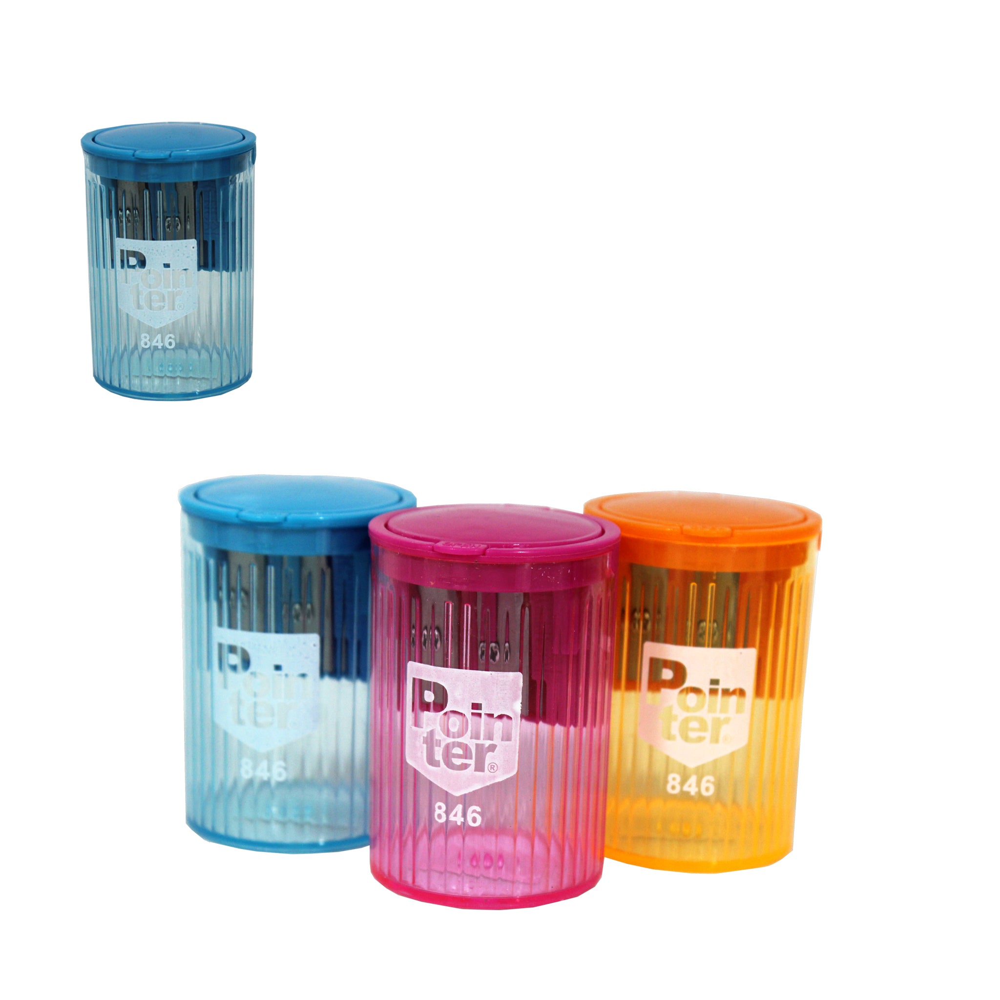 Sacapunta Plástico Con recipiente (2 Huecos)