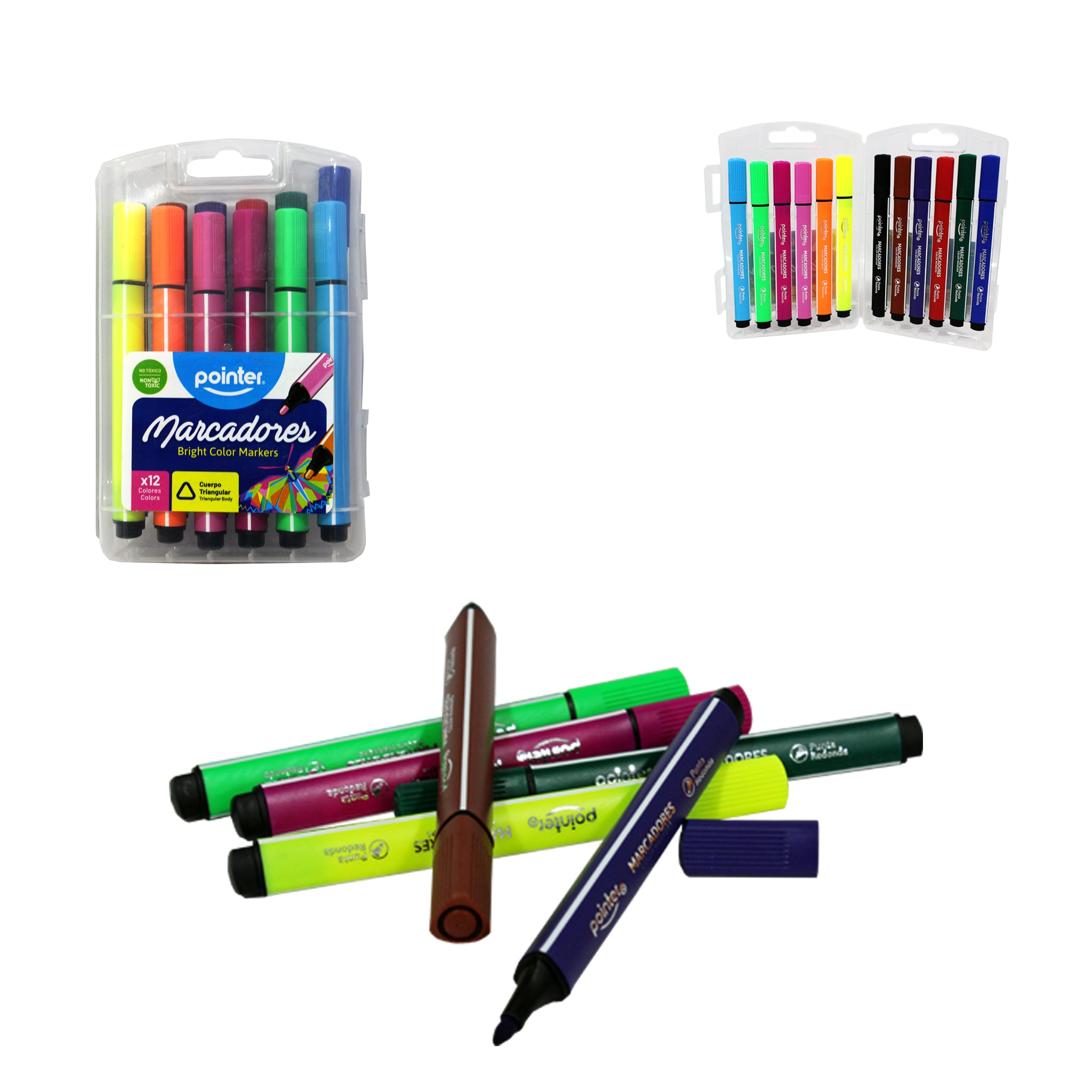 Marcadores Triangulares 12PCS