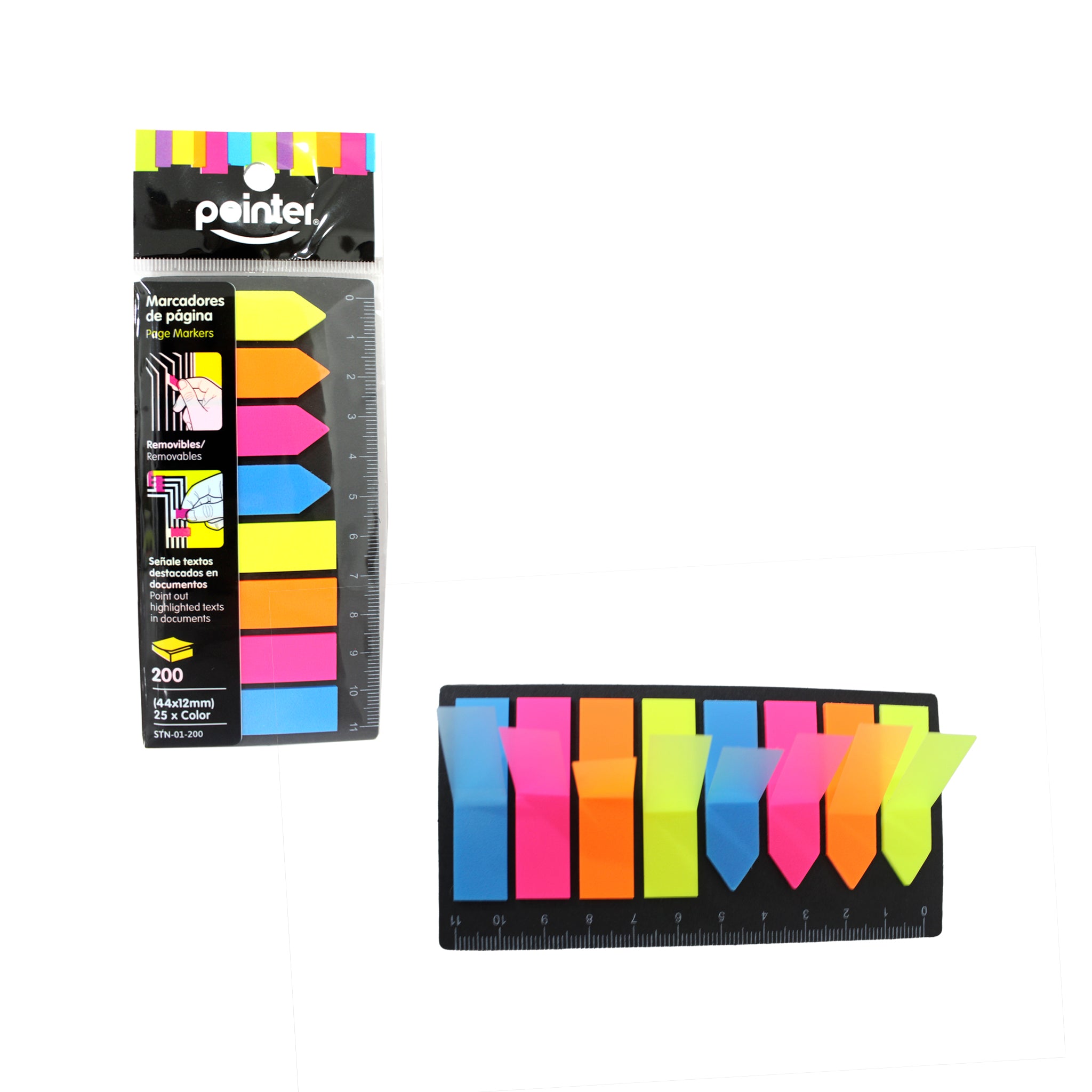 Marcadores De Paginas Colores Neón 8PCS