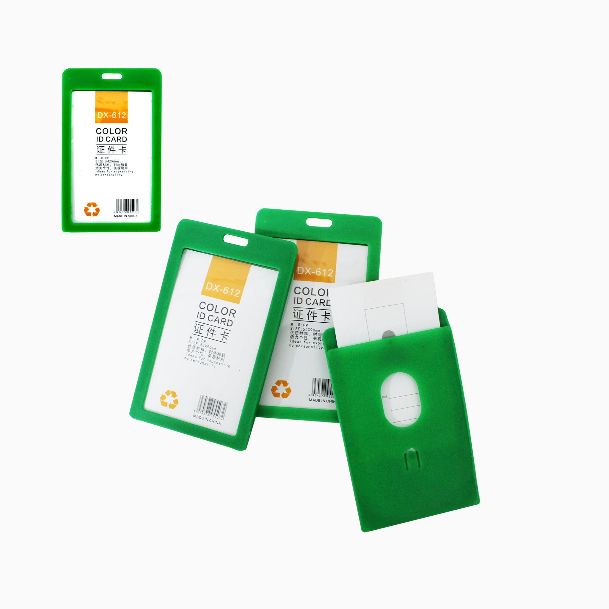 Porta Carnet  Verde 54X90MM (Vertical)