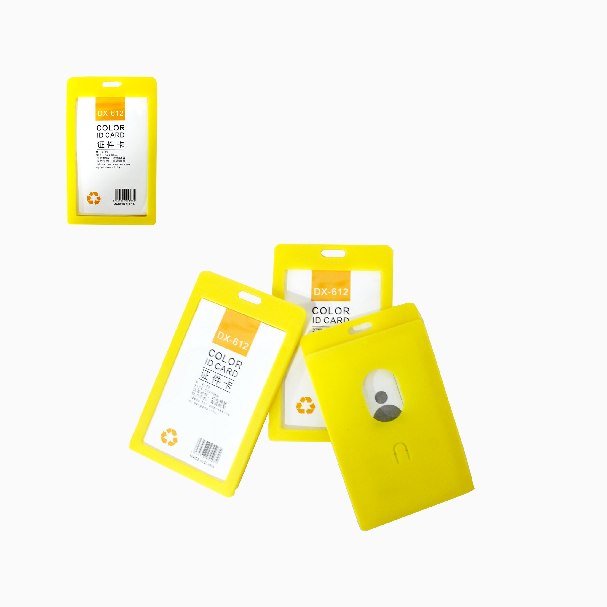 Porta Carnet  Amarillo 54X90MM (Vertical)