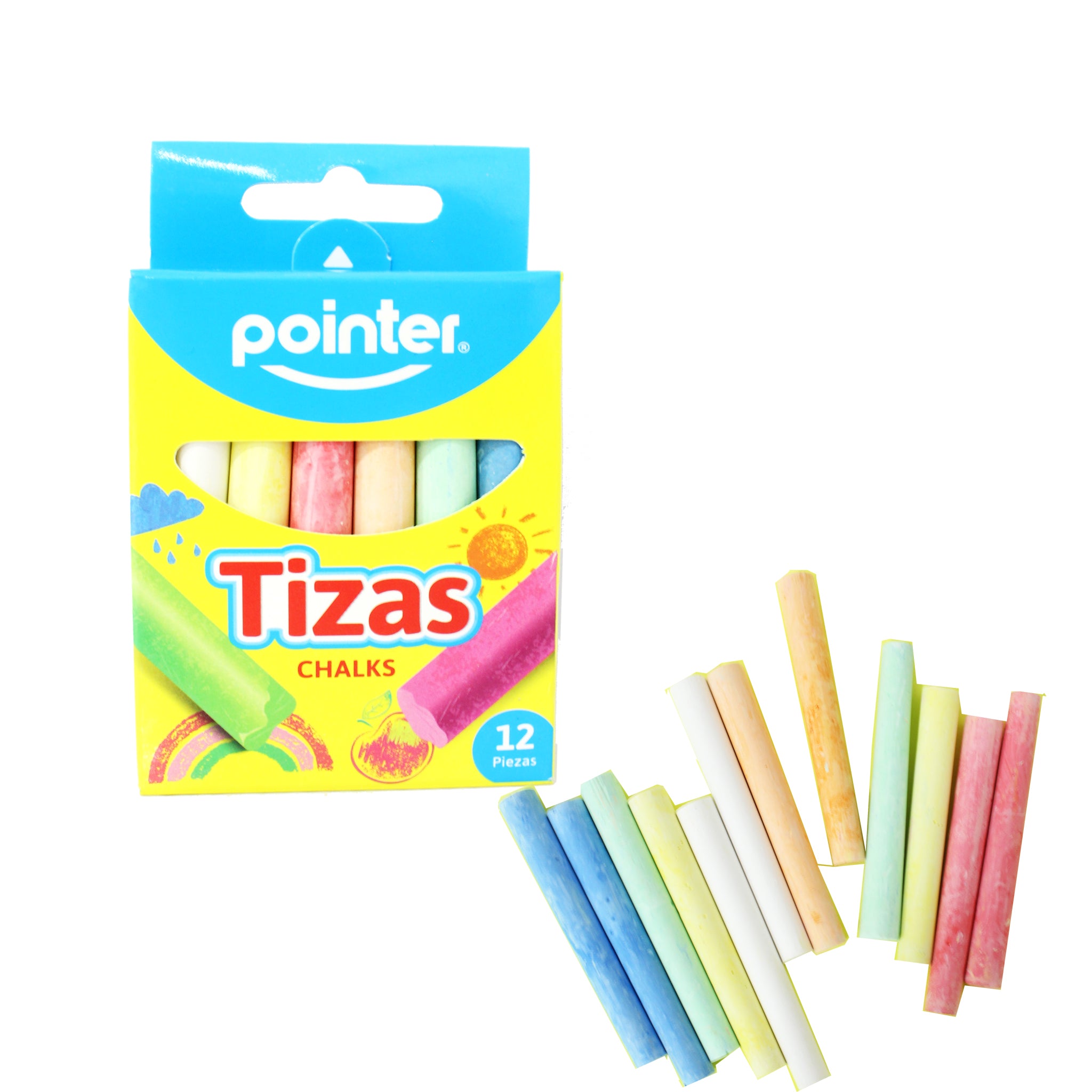 Tizas De Colores 12PCS