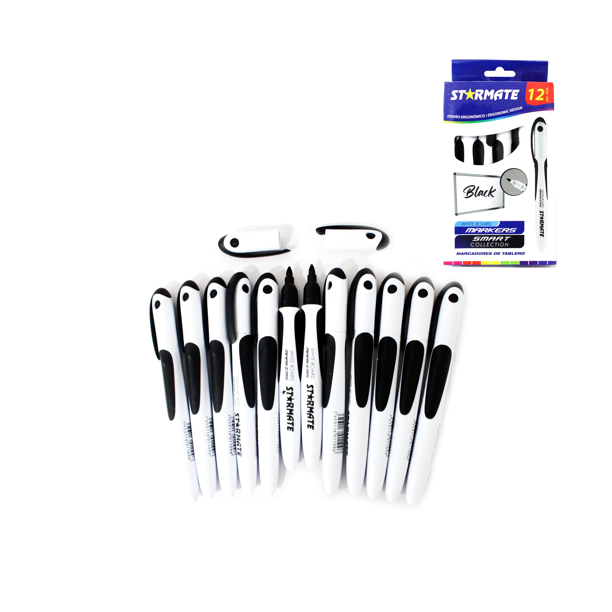 Marcadores Para Pizarra Negro 12PCS